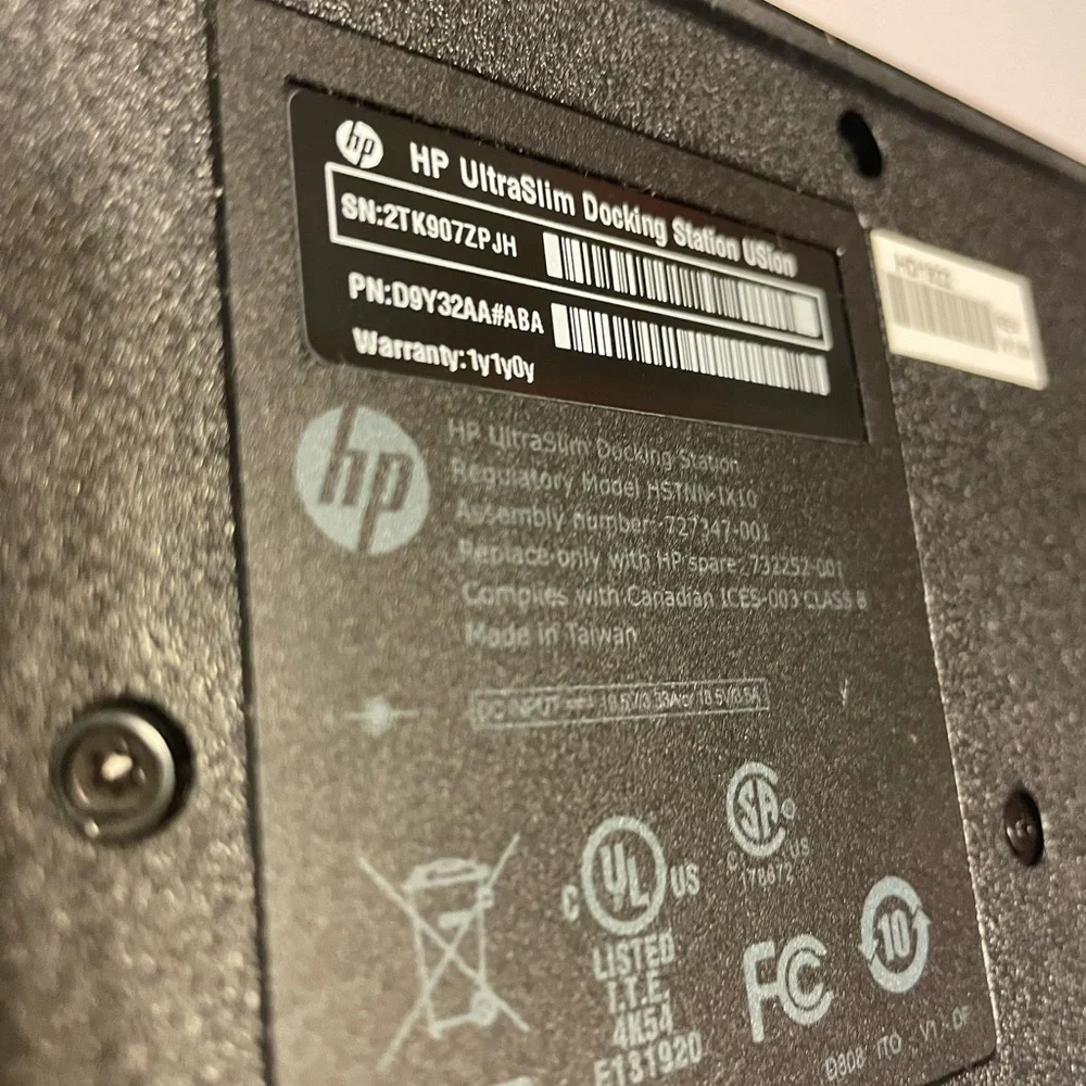 HP UltraSlim Black Docking Station for Laptops